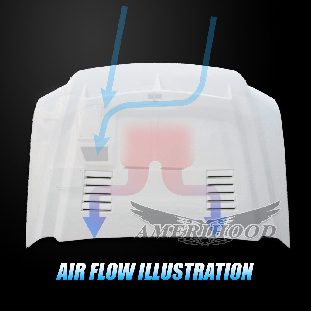 Ford F-250 2003-2007 Super Duty 6.0L Diesel Type-E Style Functional Ram Air Cooling Hood